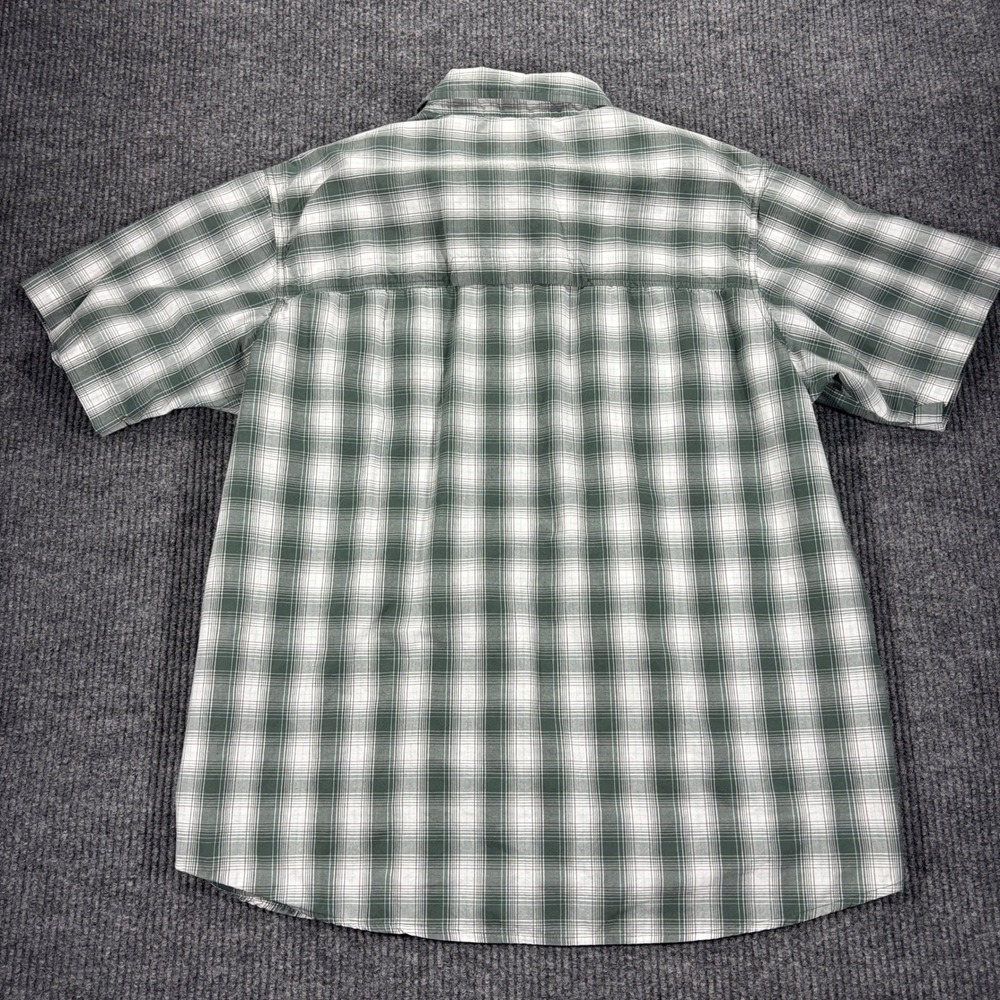 Red Head Button Down Shirt Mens 2XL Green Plaid Short Sleeve - Picture 10 of 10